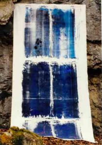 Blaues Gemälde von Erik von Brandt